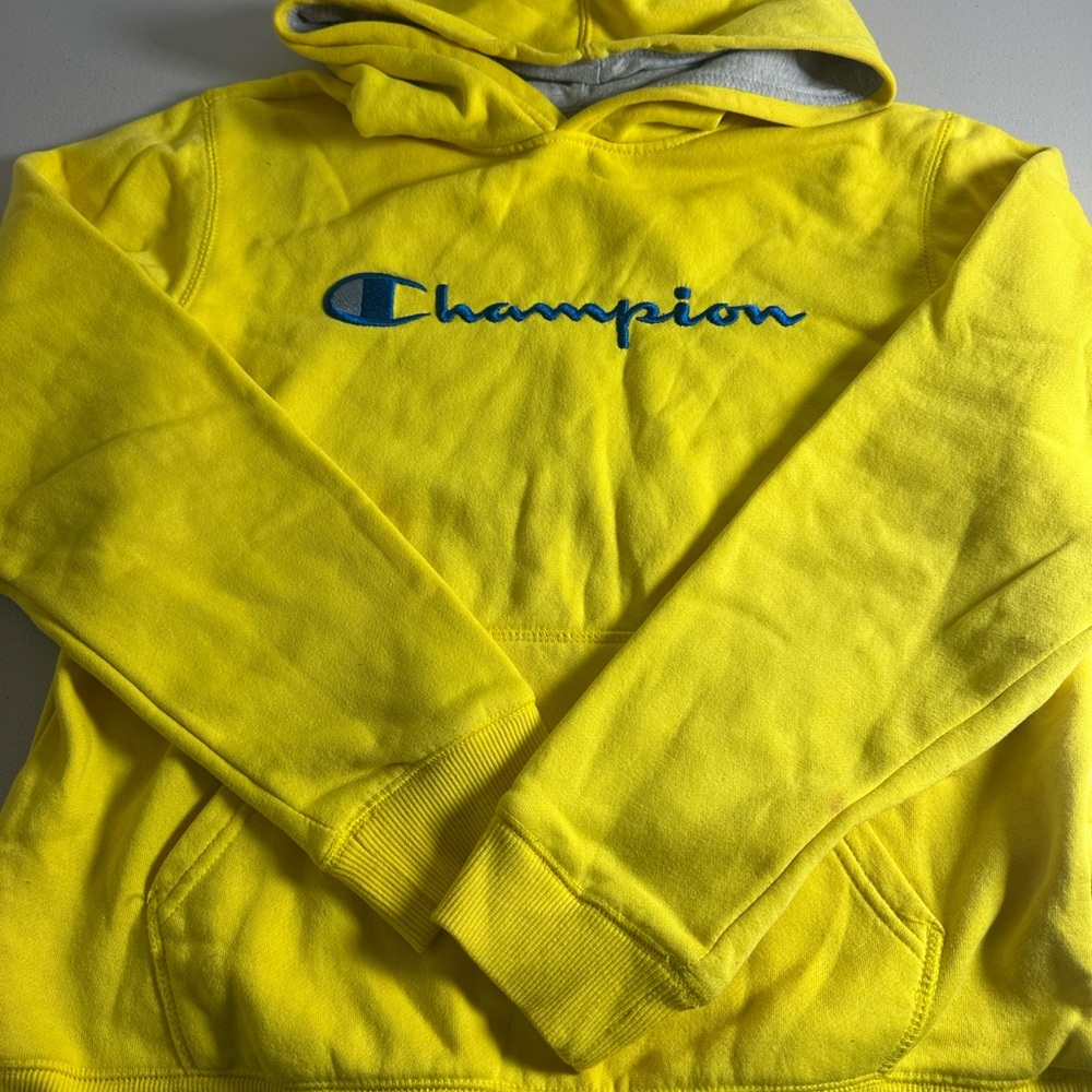 Champion Bright Yellow Pullover Hoodie